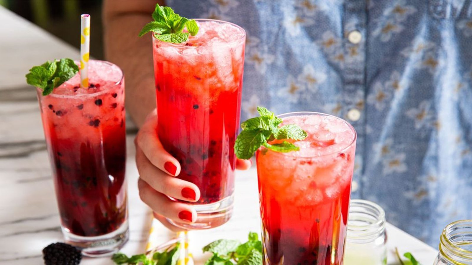 Recipes for blended drinks to help you stay cool on a hot day.