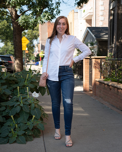 Button-Down Shirt and Jeans