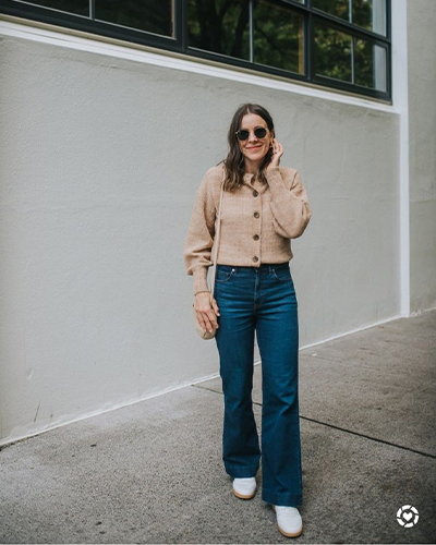 Cropped Jeans and a Cardigan