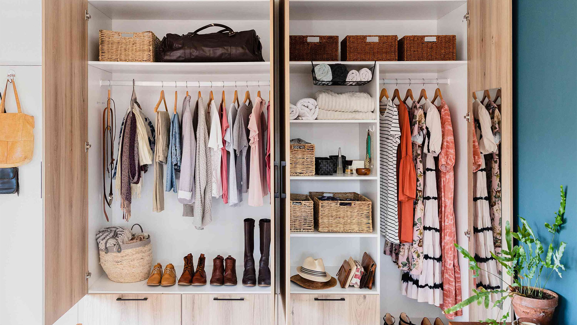 Provide closet organization tips.