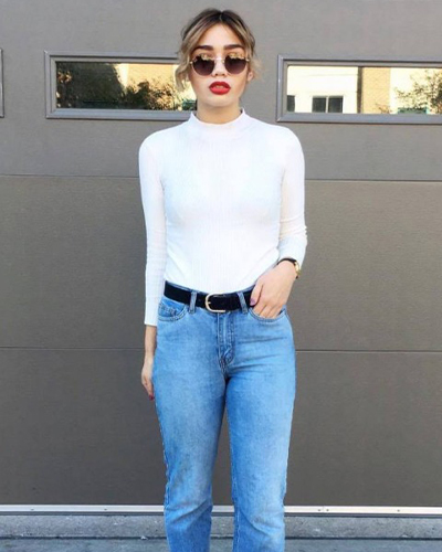 Turtleneck and Jeans