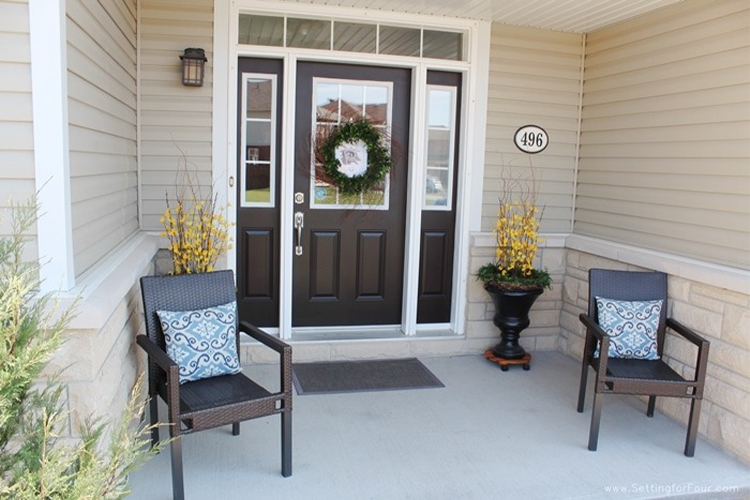 Inspiration for your front porch entryway decor.